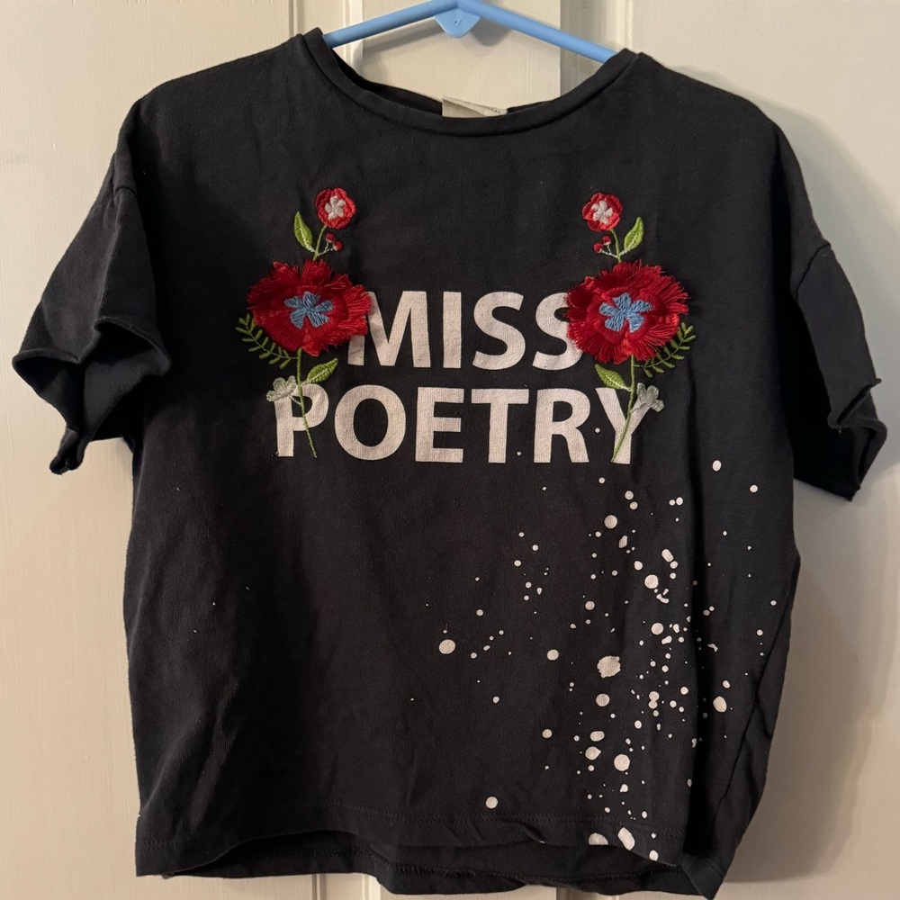 Miss Poetry Zara kids Embroidered Tshirt
